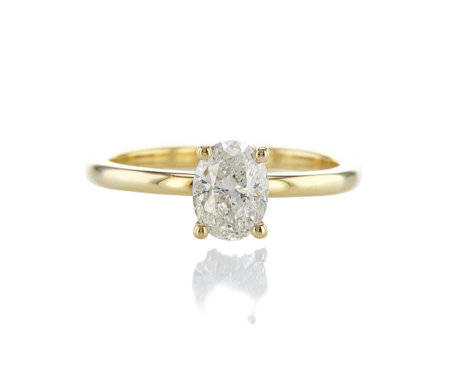 טבעת סוליטר אובל