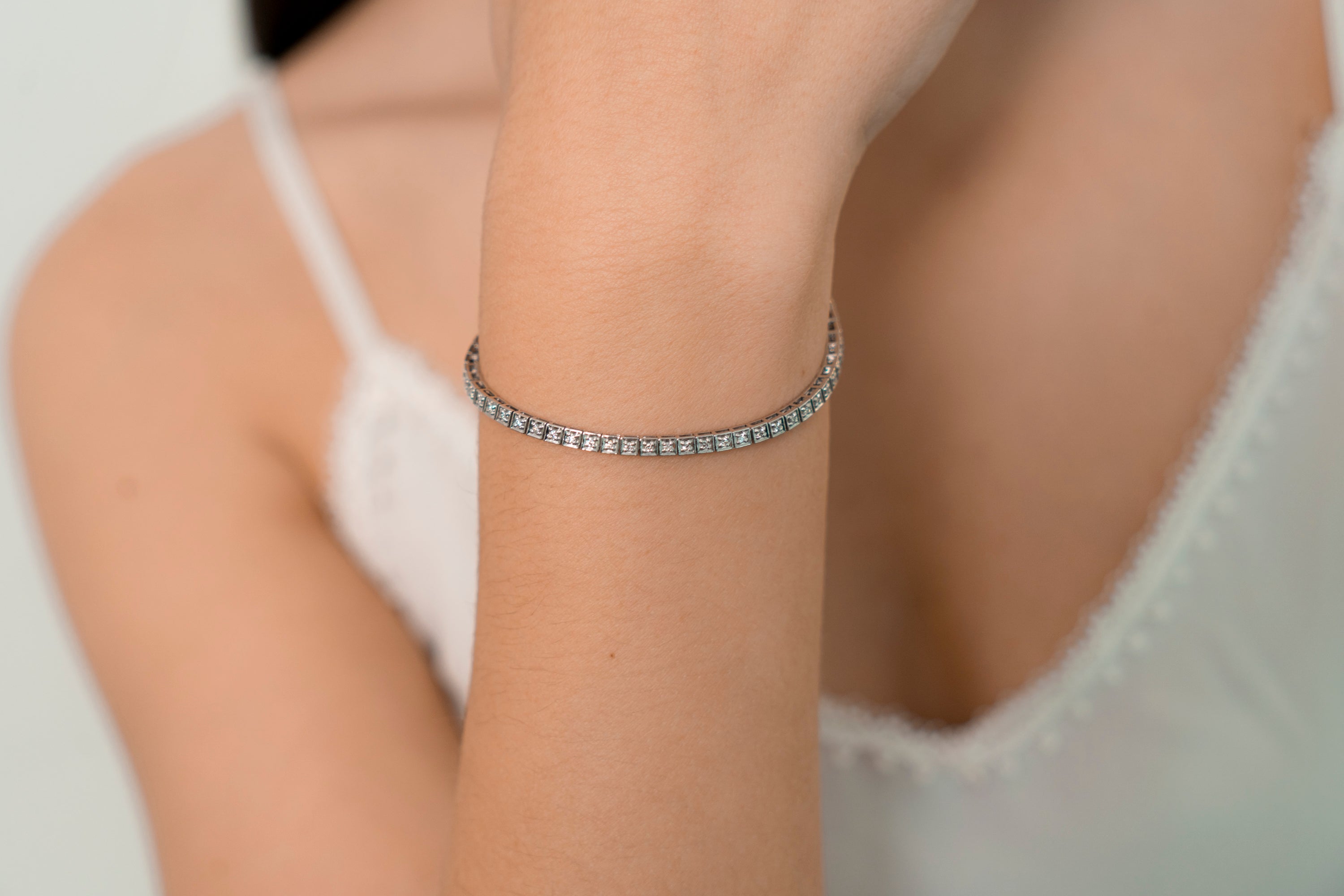 צמיד טניס שוקולד 1 קראט