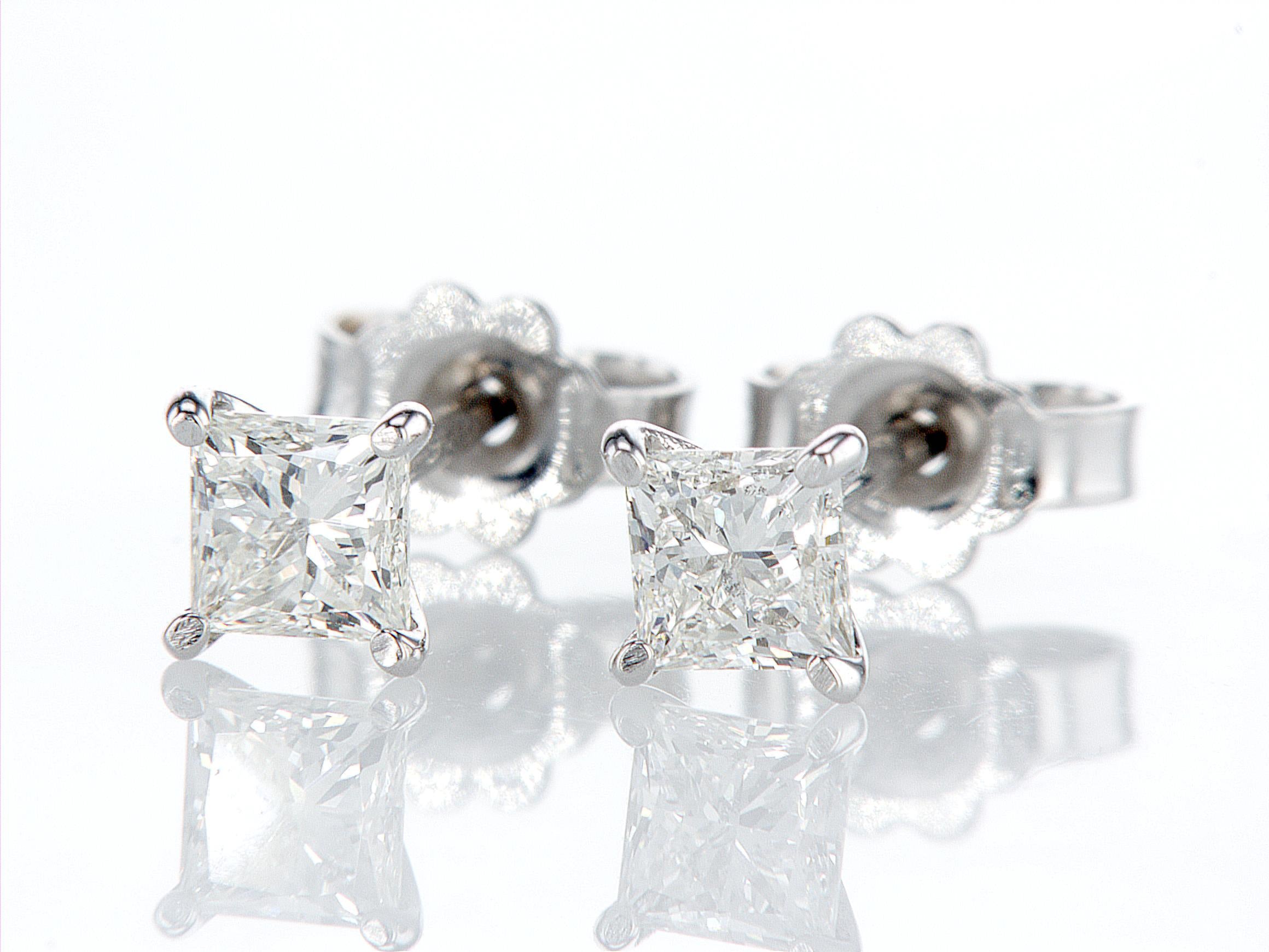 עגילי פרינסס 1 קראט