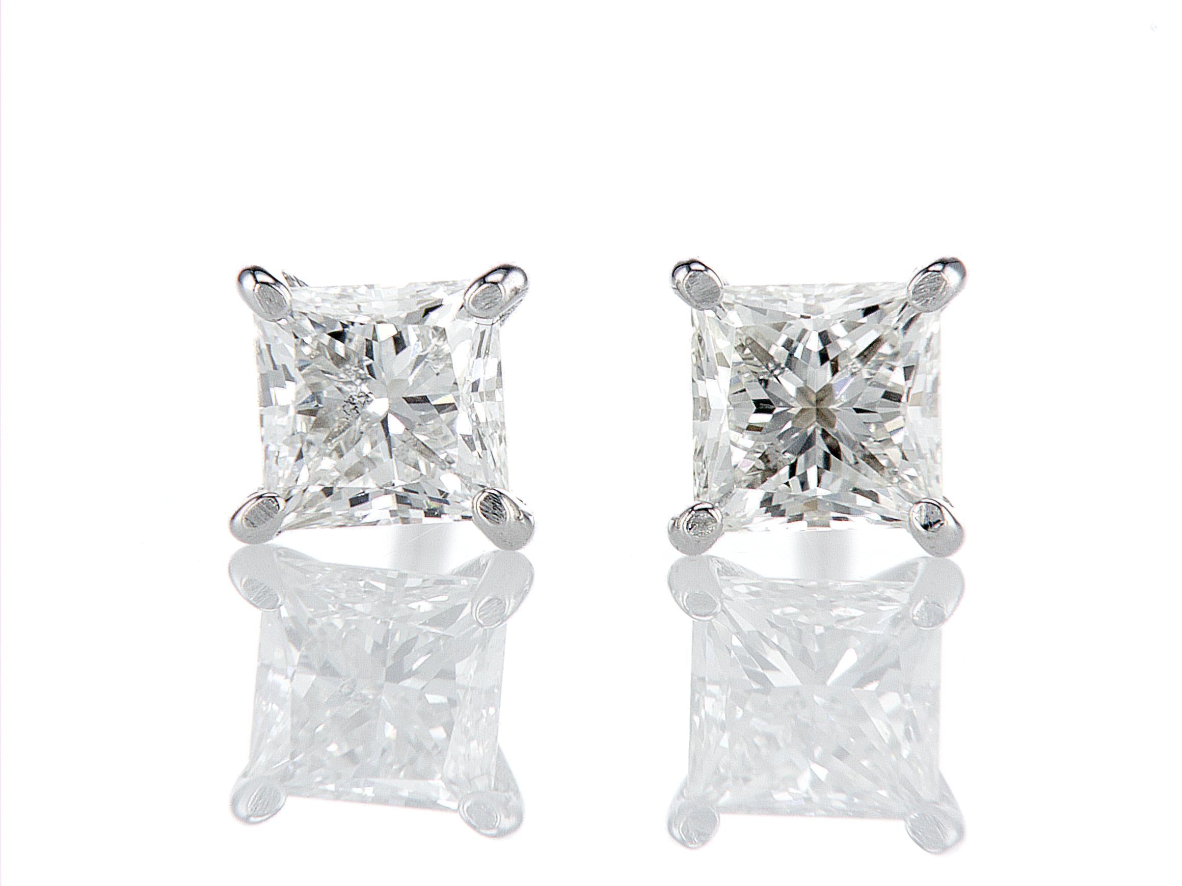 עגילי פרינסס 1 קראט