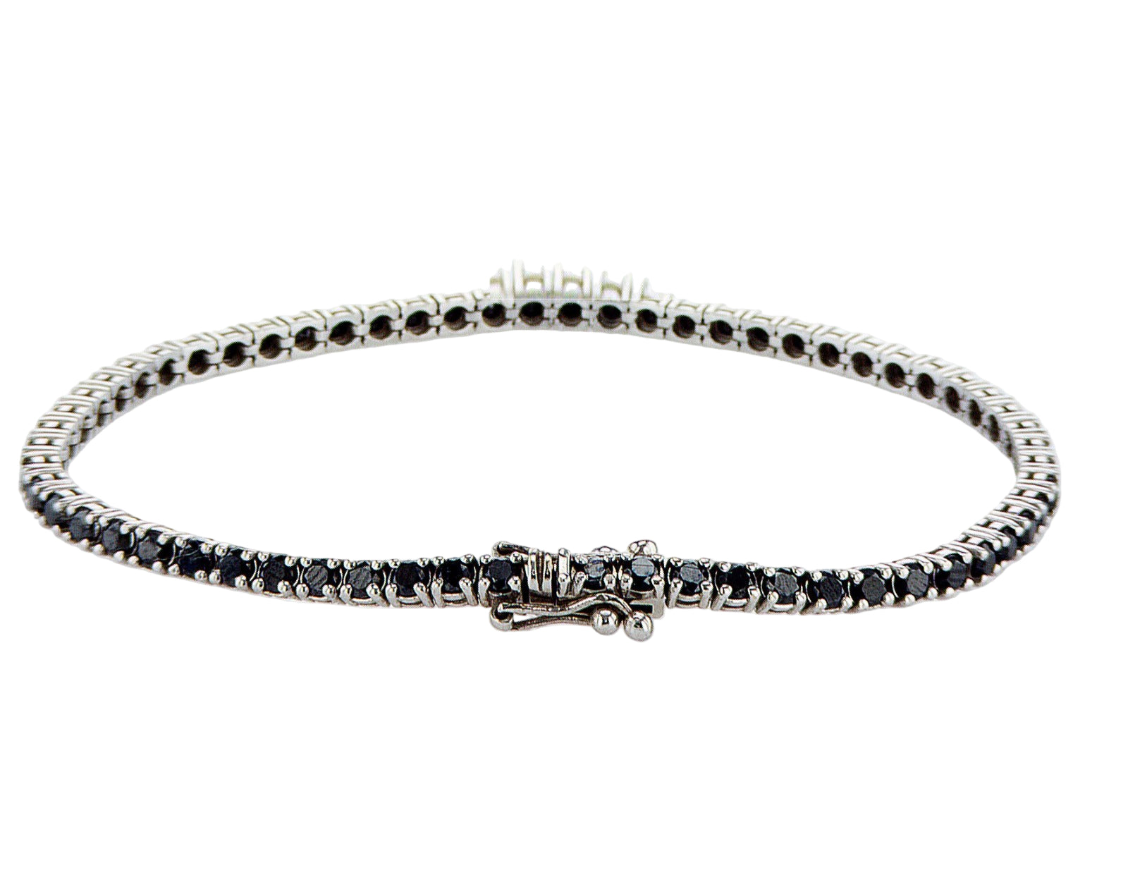 צמיד טניס יהלומים שחורים 4 קראט